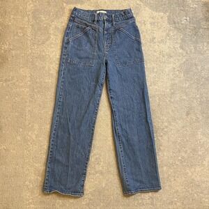 Madewell Jeans Womens 28 Blue The Perfect Vintage Wide Leg High Rise Denim